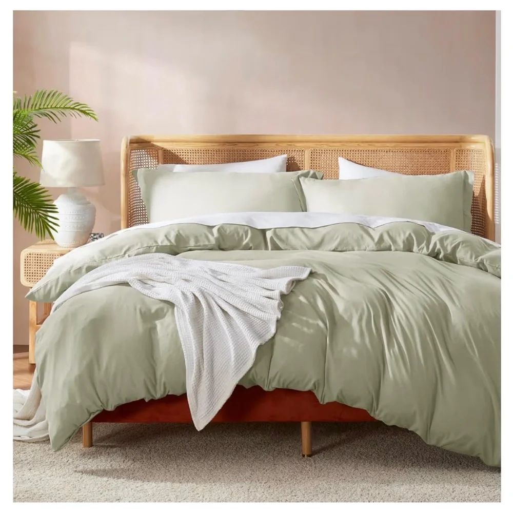 Nestl Olive Green Duvet Cover Set